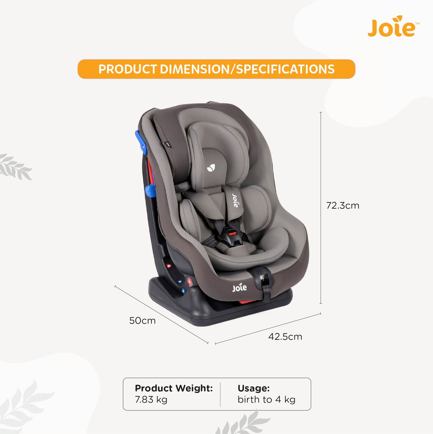 Joie Steadi Car Seat-Birth to 48months