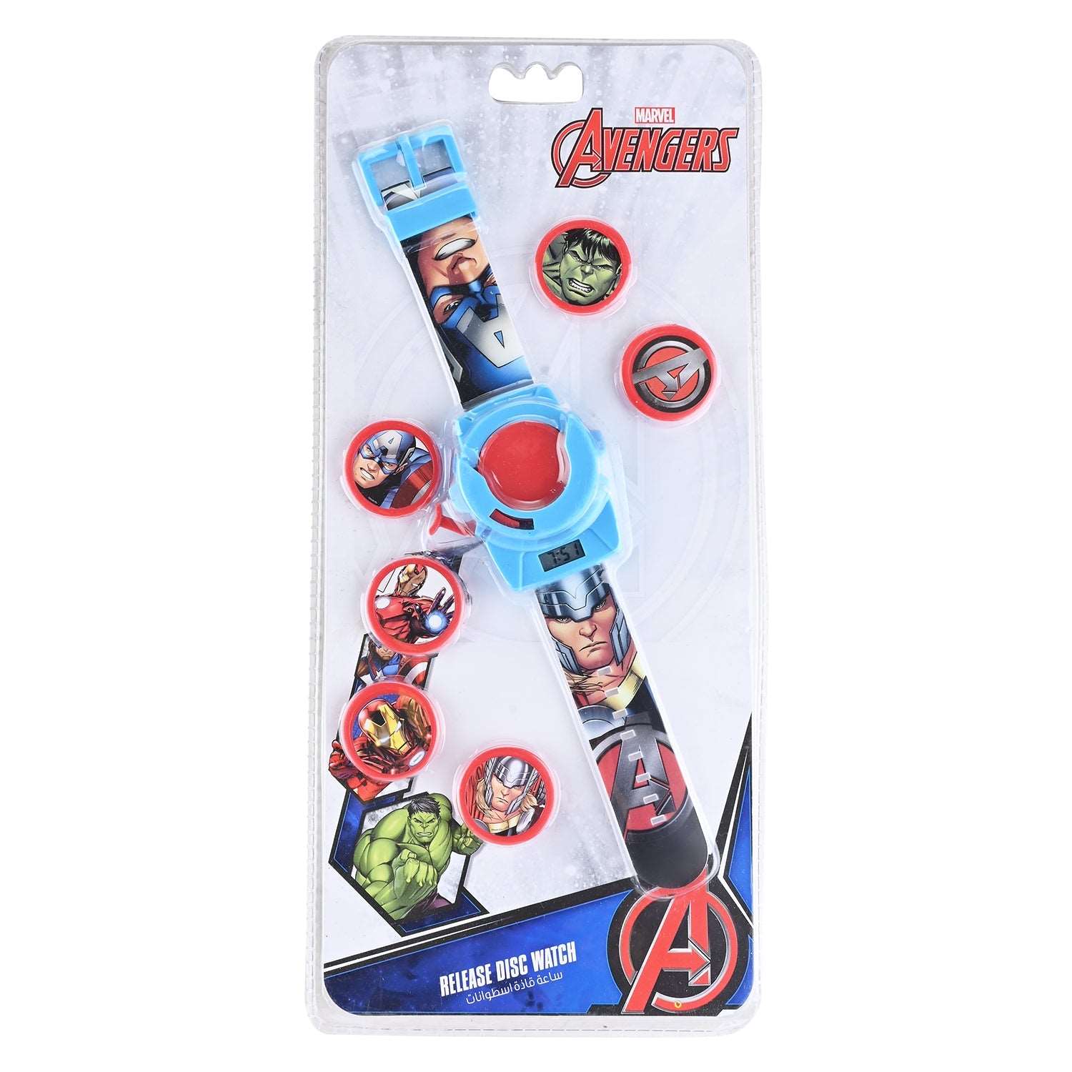 Disney Kids Marvel Avengers Disc Shot Digital Watch - Toys4All.in