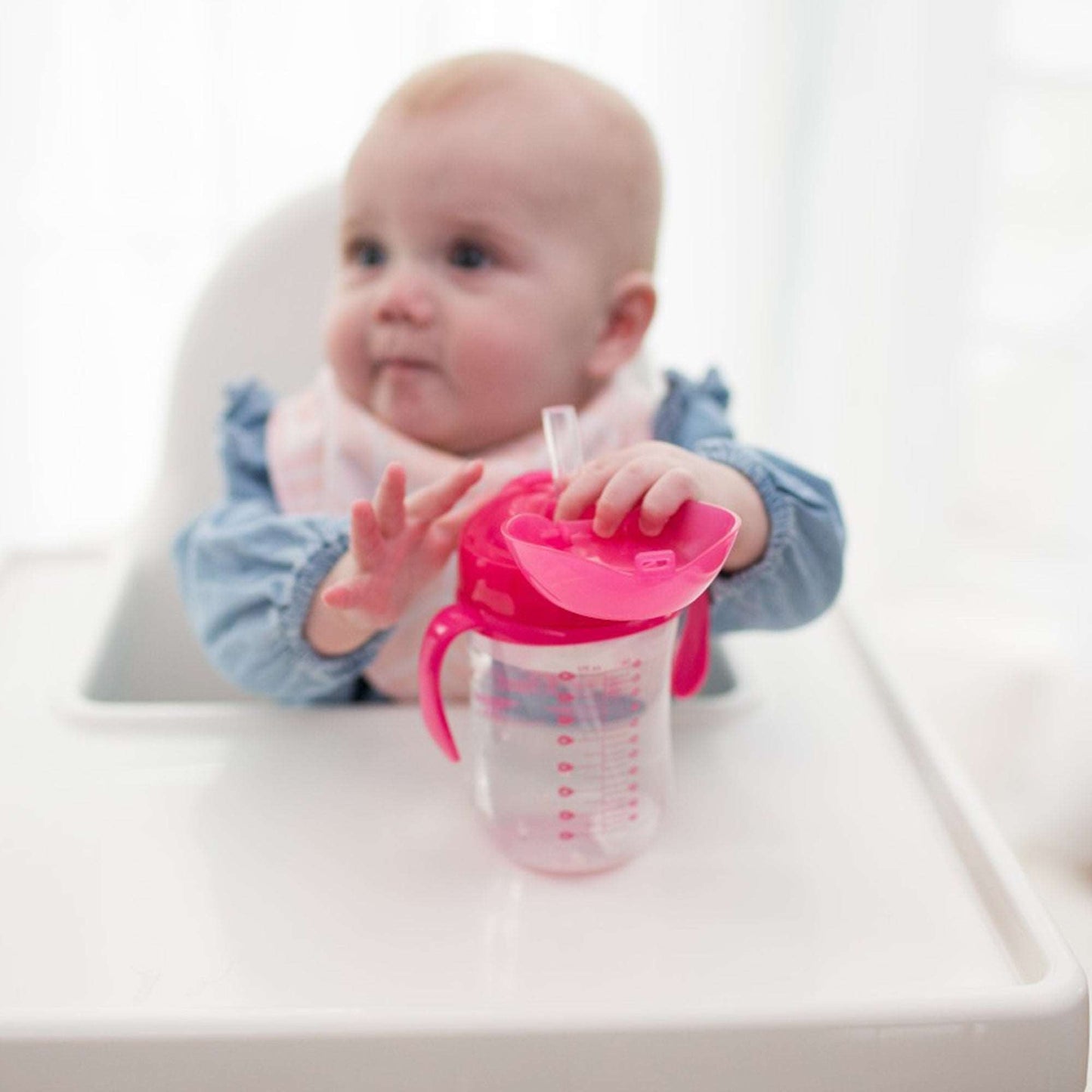 Dr. Brown Baby's First Straw Cup || Fashion-Pink || Used for 6months to 24months - Toys4All.in