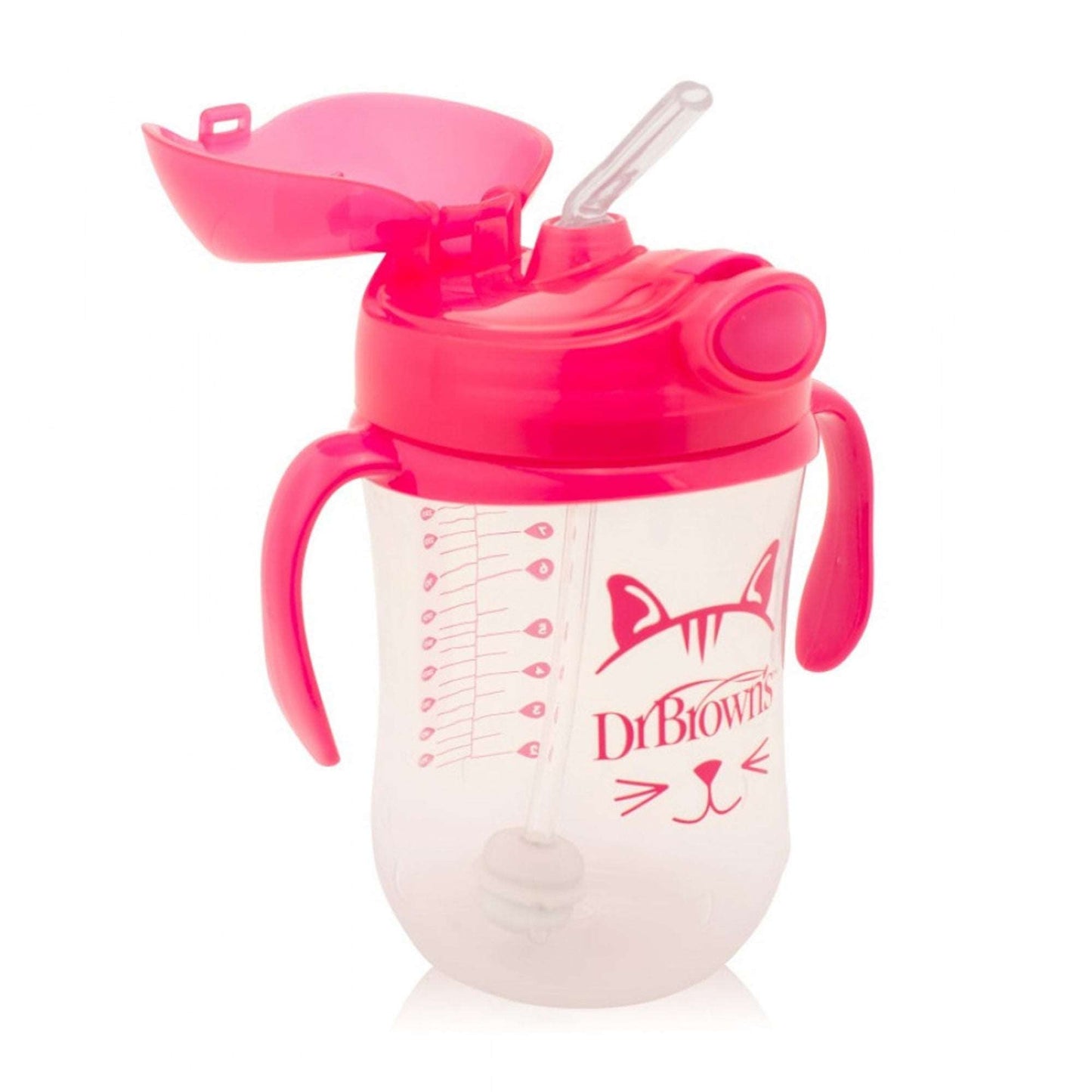 Dr. Brown Baby's First Straw Cup || Fashion-Pink || Used for 6months to 24months - Toys4All.in