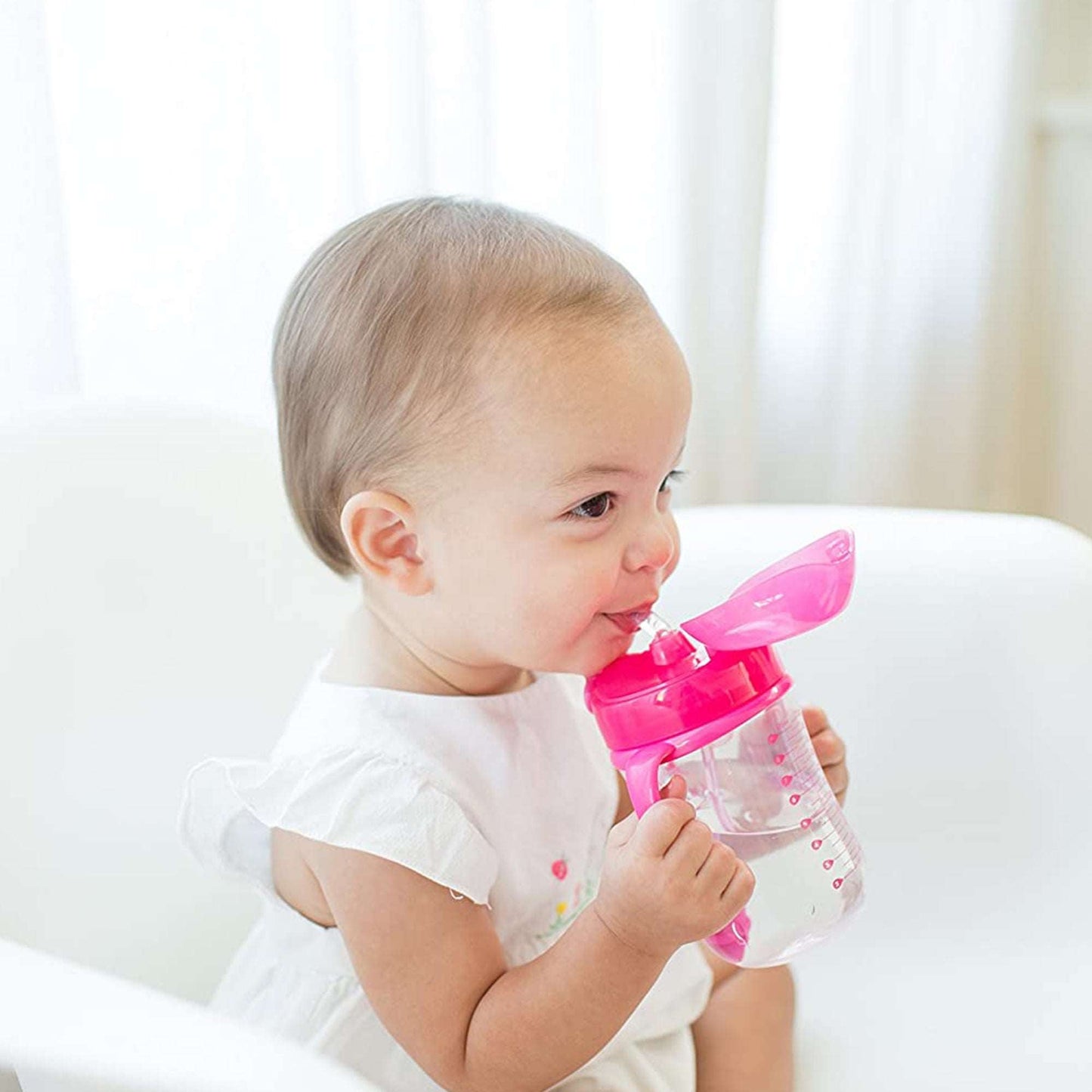 Dr. Brown Baby's First Straw Cup || Fashion-Pink || Used for 6months to 24months - Toys4All.in