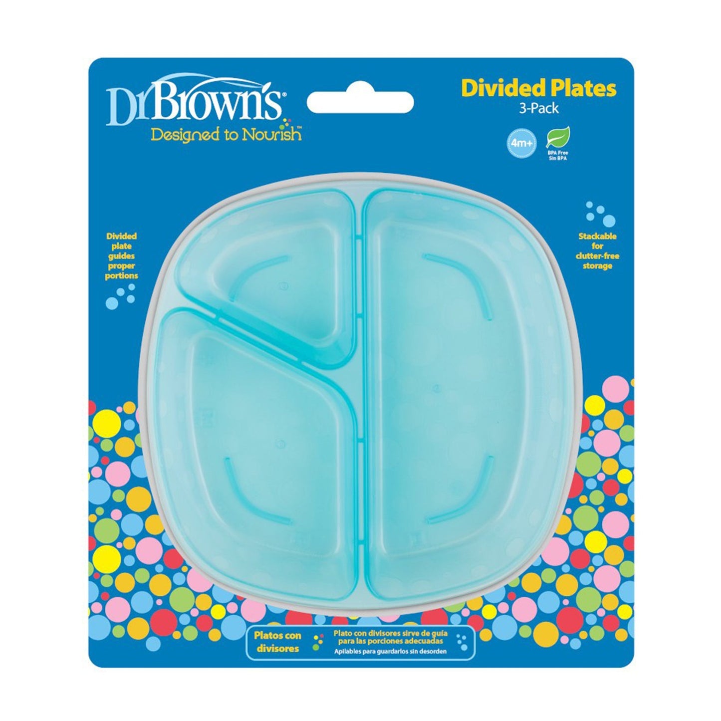 Dr. Brown Divided Plates 3-pack - Toys4All.in