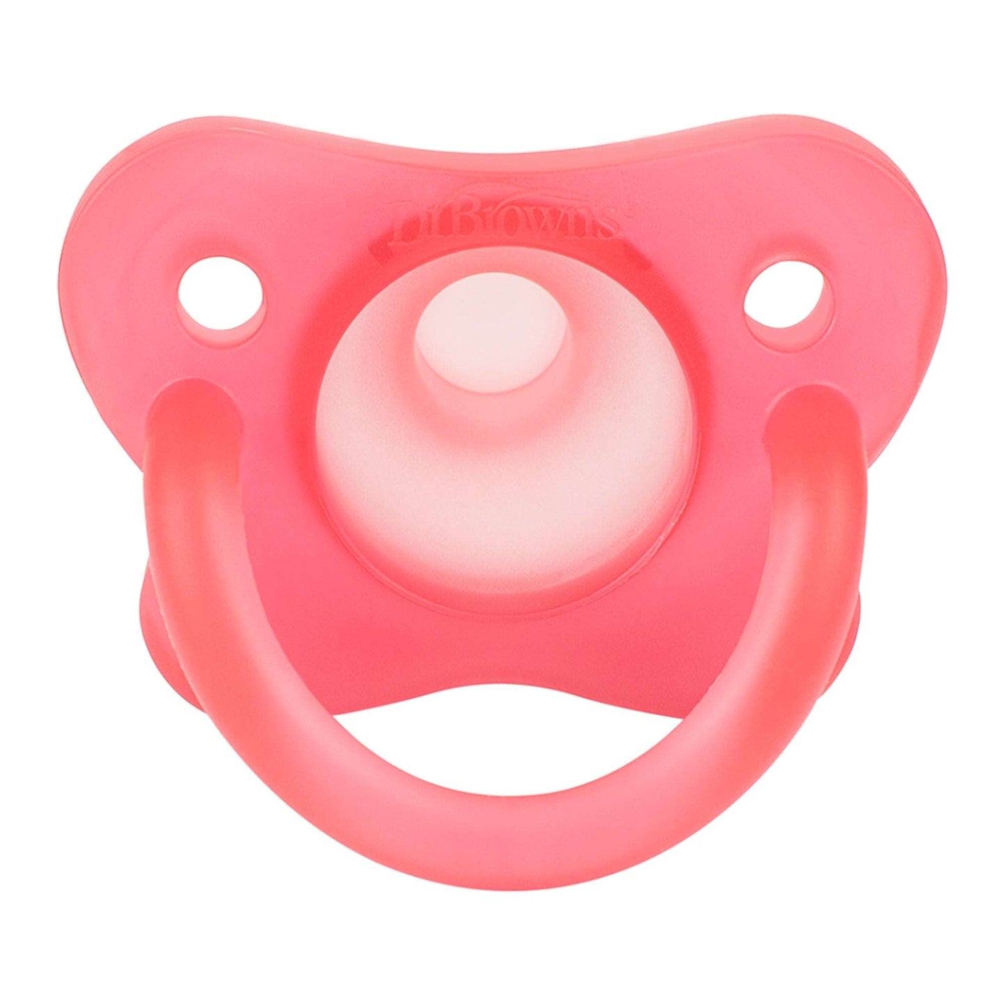 Dr. Brown Happy Paci Silicone One-Piece Pink Soother || Birth+ to 6months - Toys4All.in