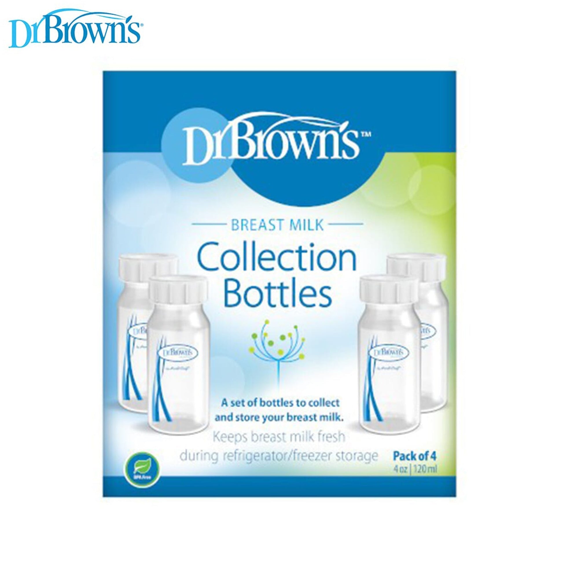 Dr. Brown Narrow Neck Breastmilk Collection Bottles || Color-White & Blue || Used for Birth+ to 24months - Toys4All.in