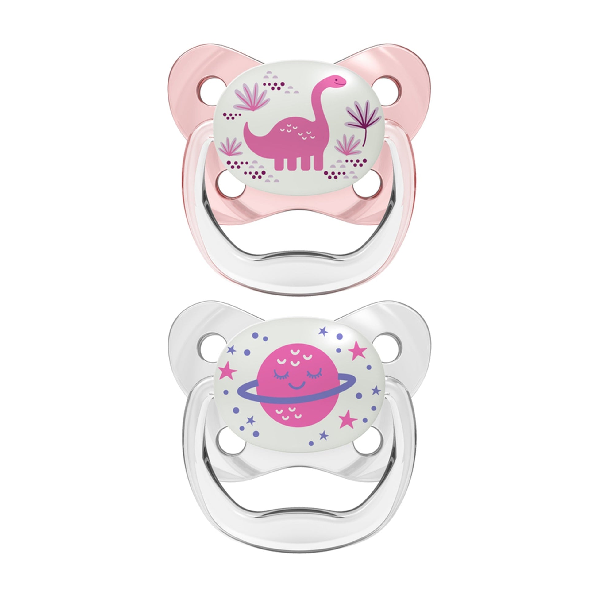 Dr. Brown Pink PreVent Glow in the Dark Butterfly Shield Soother || Stage-2 || Used for 6months to 18months - Toys4All.in