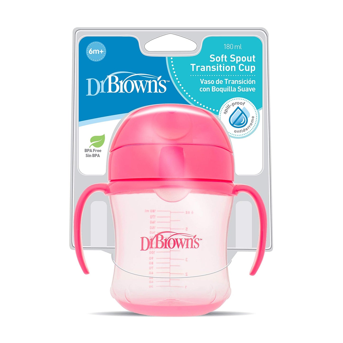 Dr. Brown Pink Soft-Spout Transition Cup || Used for 6months to 12months - Toys4All.in