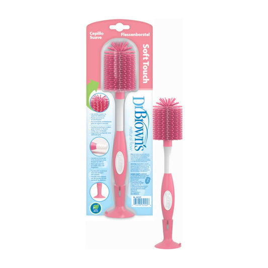 Dr. Brown Pink Soft Touch Bottle Brush || Birth+ to 24months - Toys4All.in