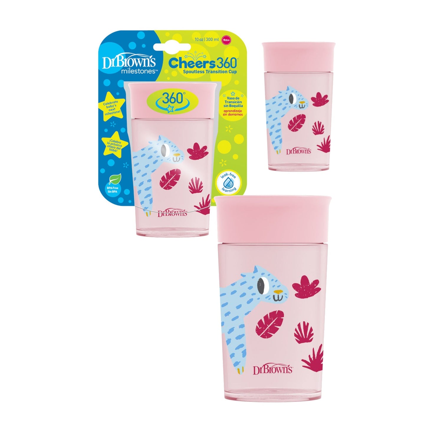 Dr. Brown Smooth Wall Cheers 360 Pink Cup || 9months to 24months - Toys4All.in