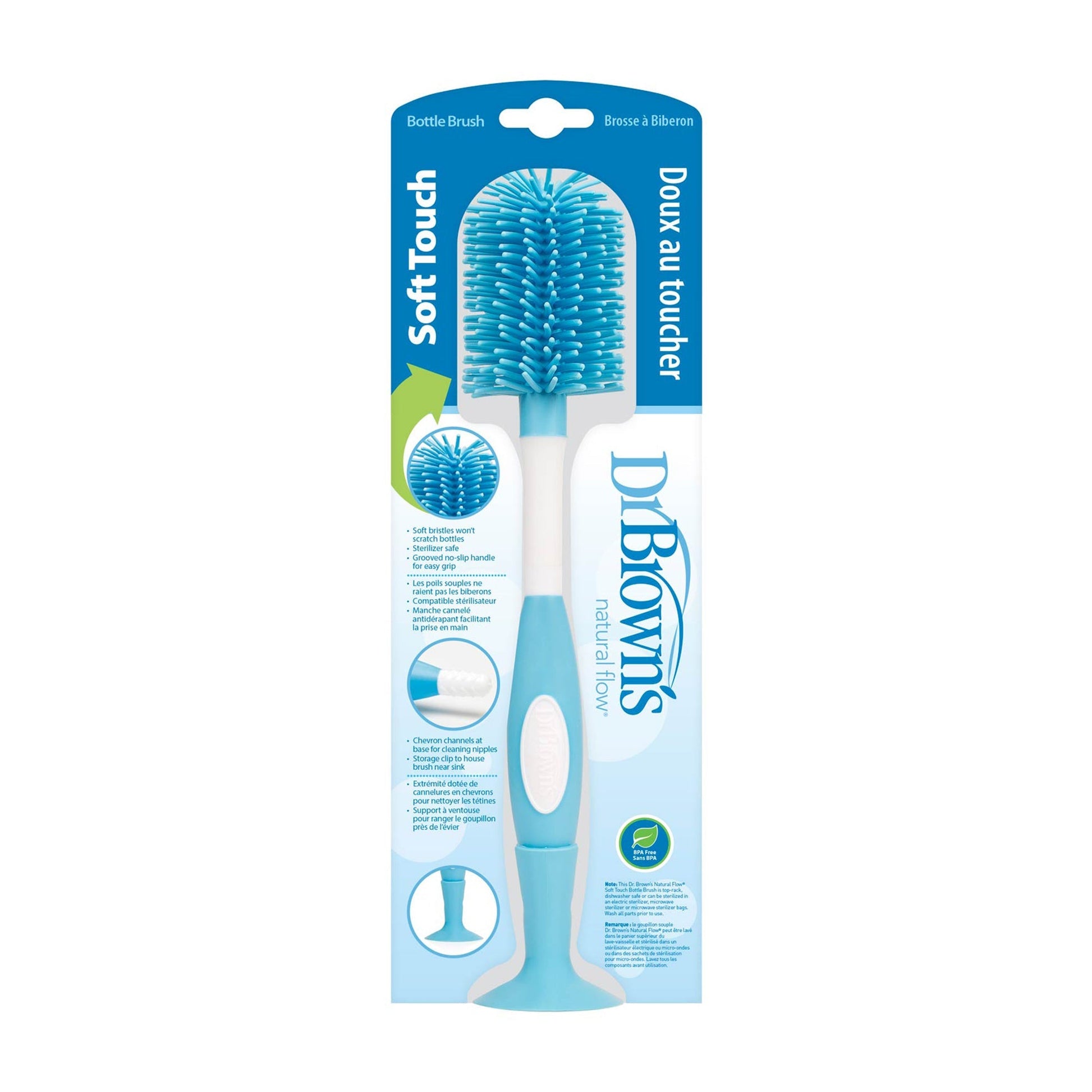 Dr. Brown Soft Touch Blue Bottle Brush || Birth+ to 24months - Toys4All.in