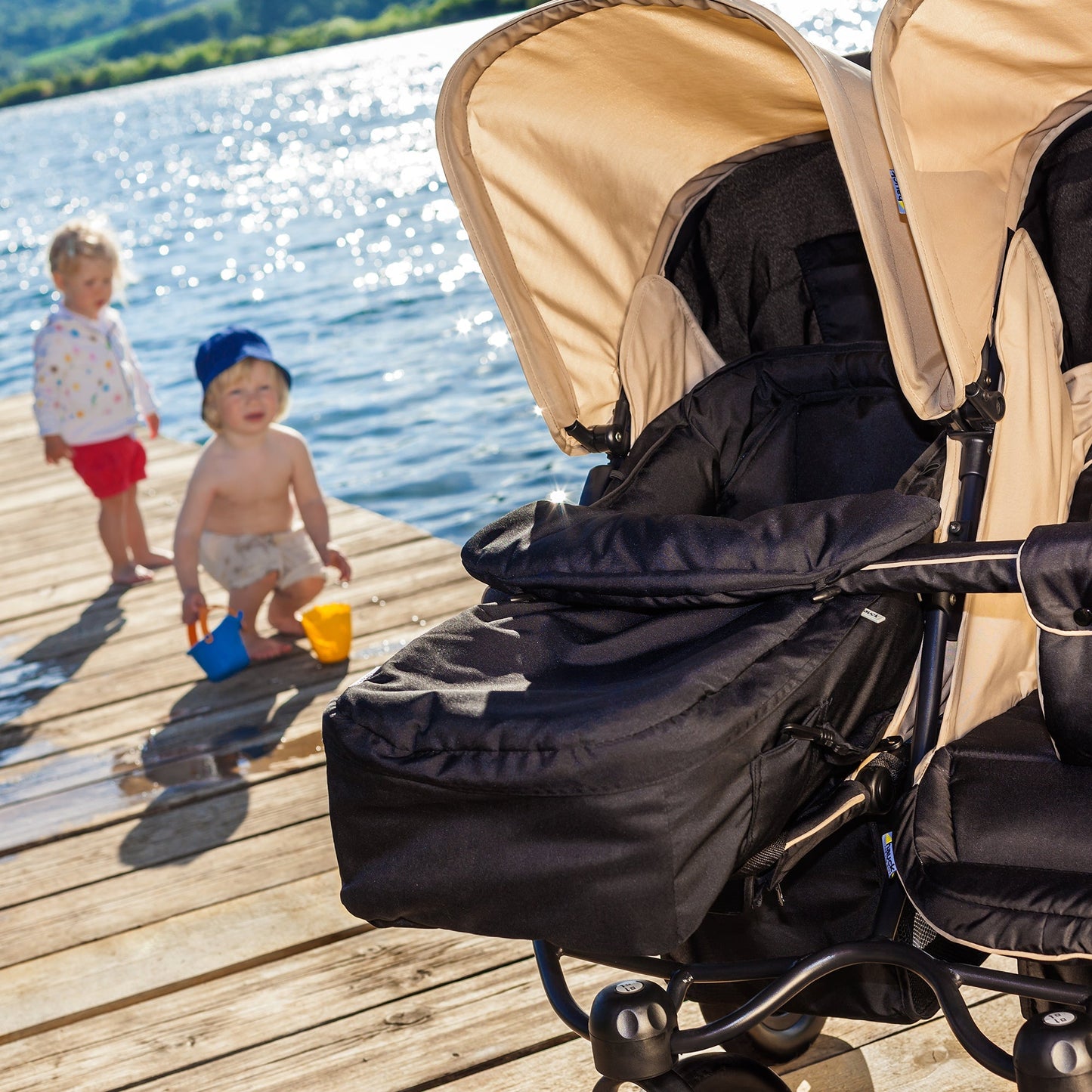 Hauck 2 in1 Carrycot || Fashion-Black || Birth+ to 9months - Toys4All.in