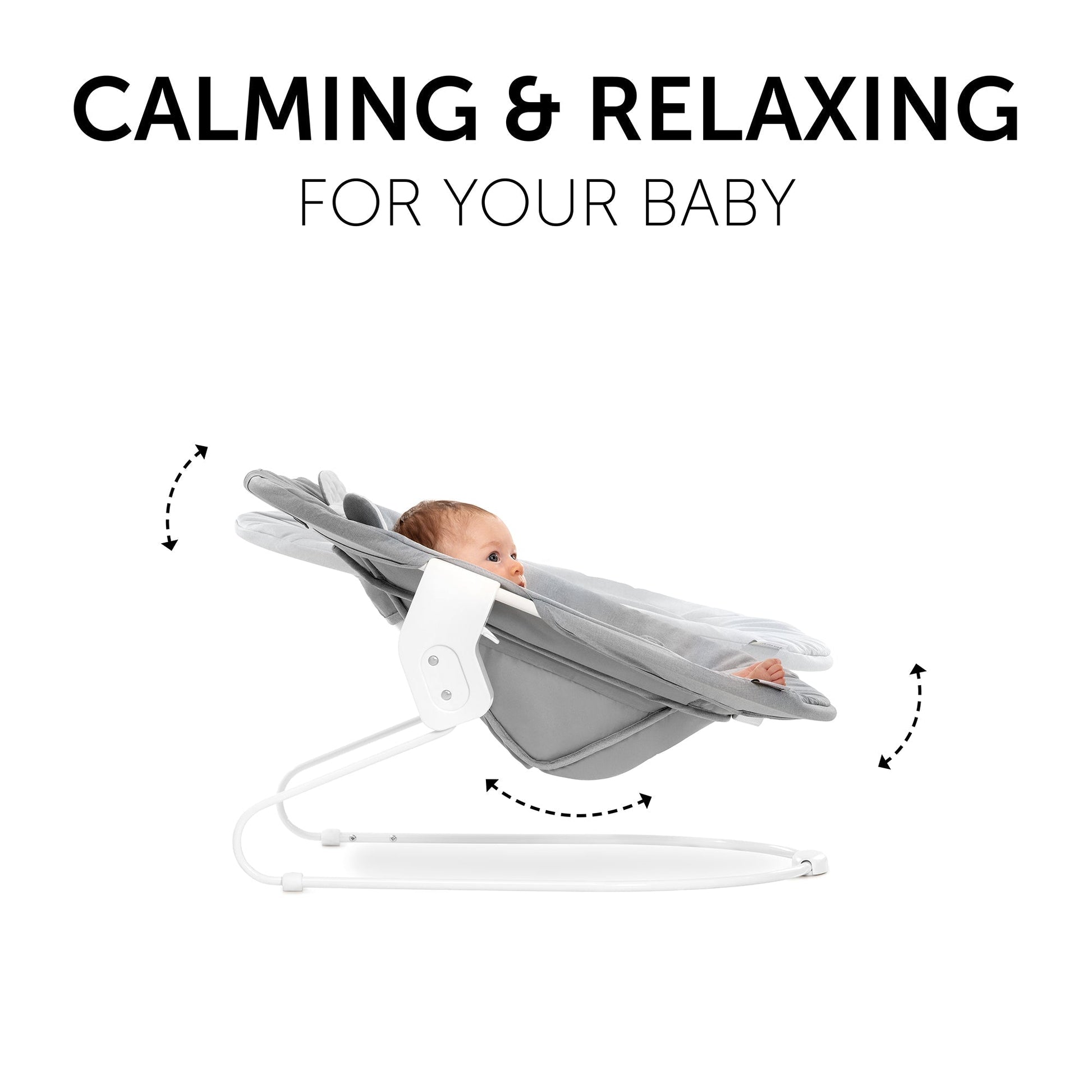 Hauck Alpha Bouncer 2in1 Rocker & Bouncer || Fashion-Light Grey || Birth+ to 9months - Toys4All.in