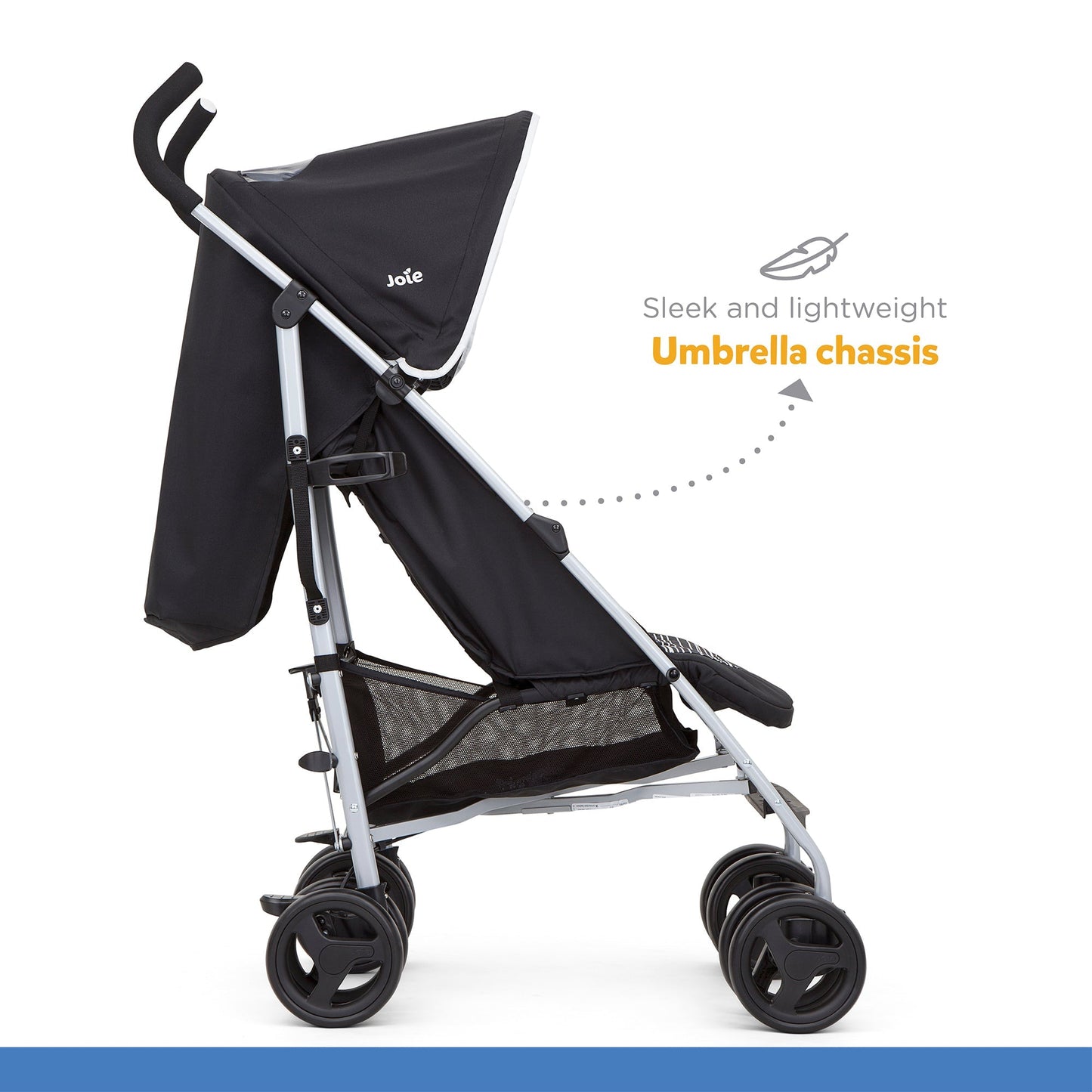 Joie Rapid Stroller || Fashion-Skewed Lines Caviar || Used for Birth+ to 36months - Toys4All.in