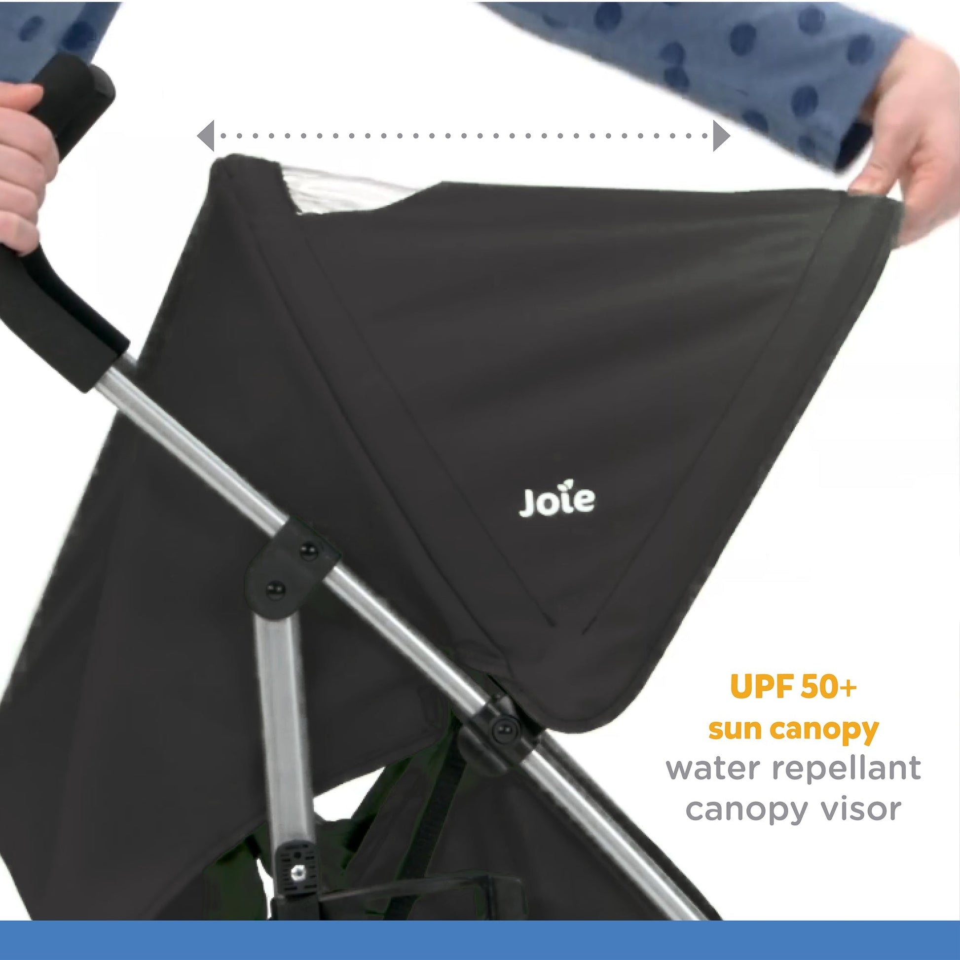 Joie Rapid Stroller || Fashion-Skewed Lines Caviar || Used for Birth+ to 36months - Toys4All.in