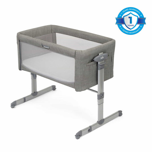 Joie Roomie Glide Bassinet || Fashion-Foggy Grey || Birth+ to 9months || Distress Box - Toys4All.in