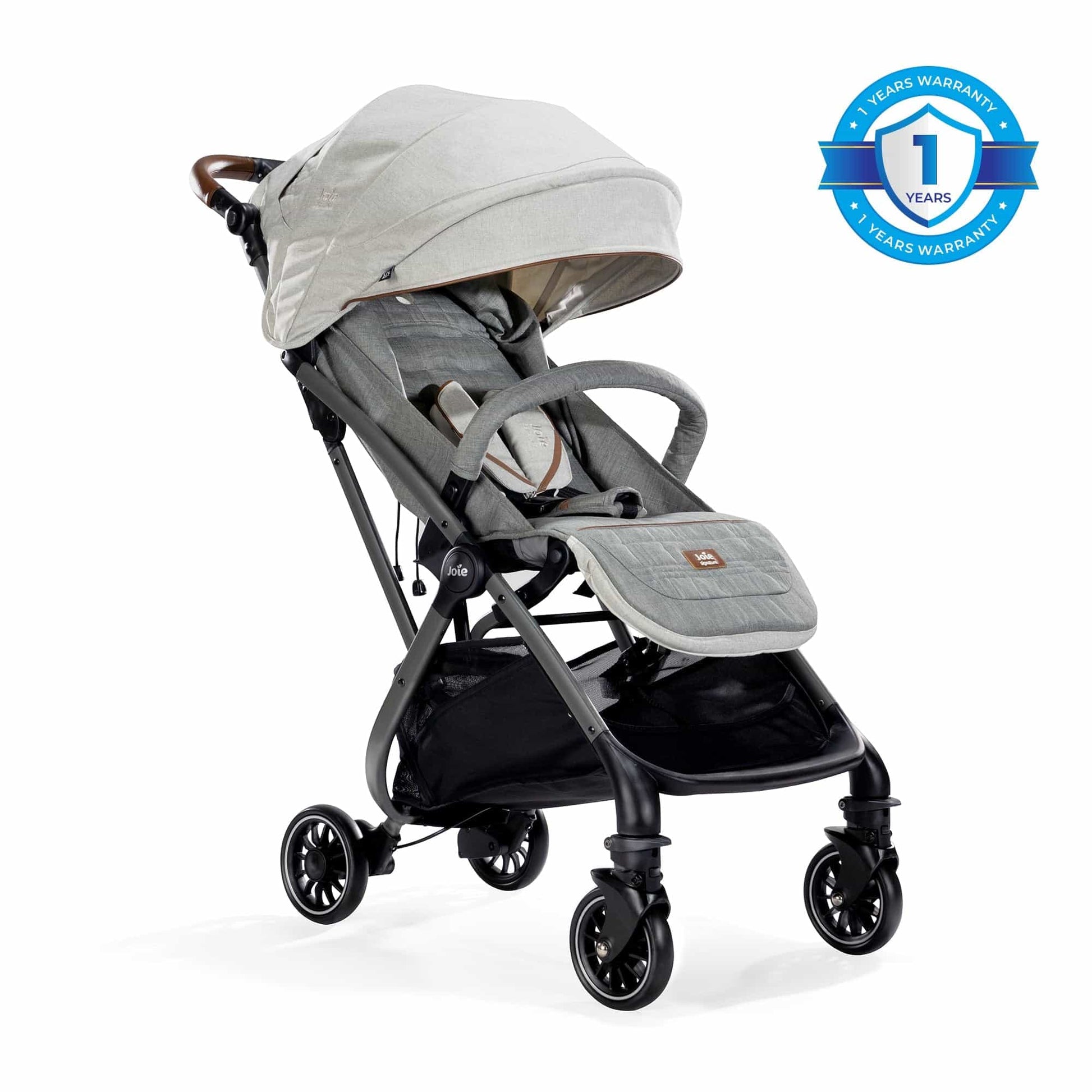 Joie Tourist Oyester Color W/ Rc & Adpt & Tb Stroller || Birth+ to 36months - Toys4All.in