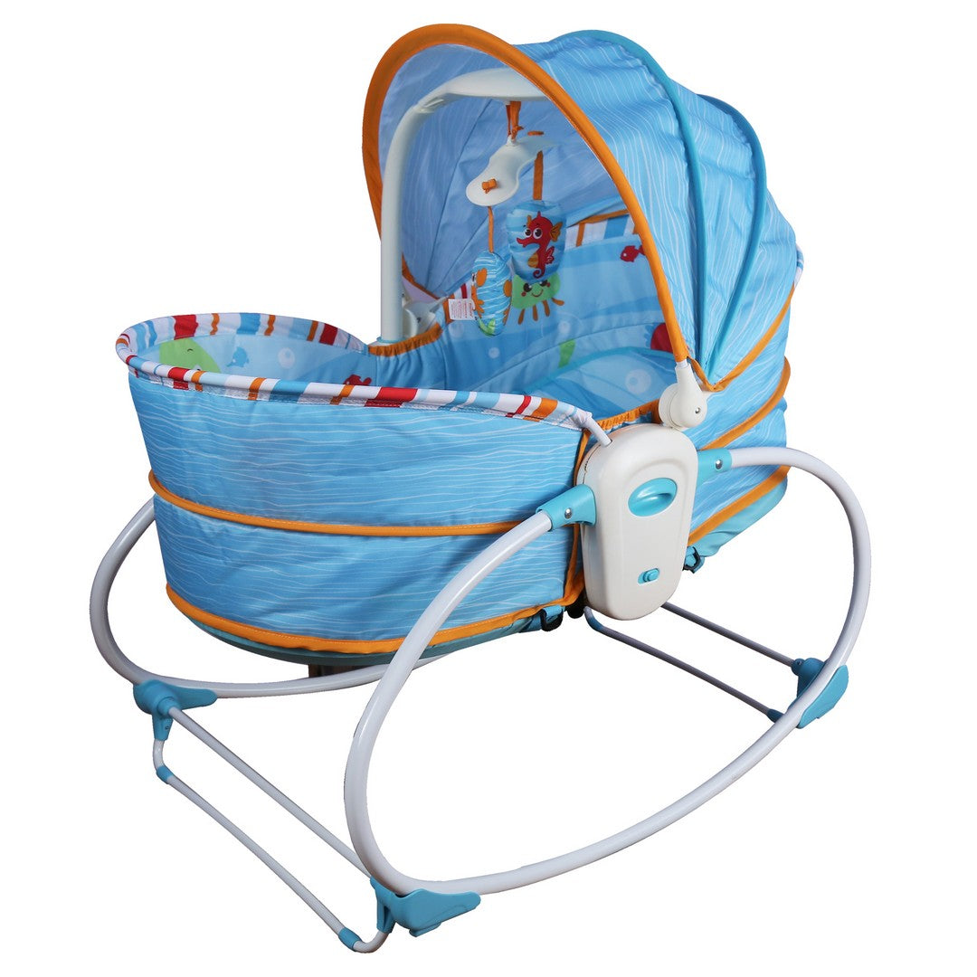 Mastela 5in1 Rocker & Bassinet || Fashion-Aqua || Birth+ to 48months ||Distress Box - Toys4All.in