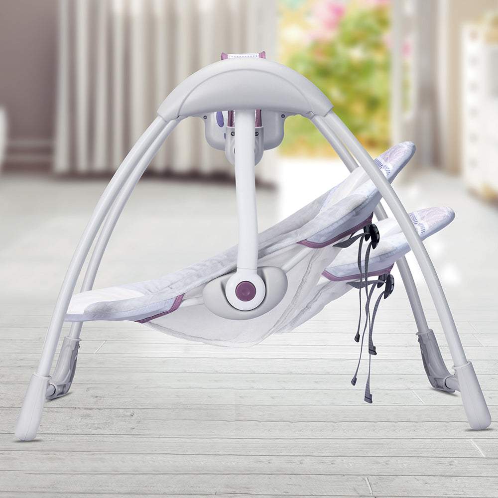 Mastela Deluxe Portable Swing || Fashion-Grey || Birth+ to 24months - Toys4All.in