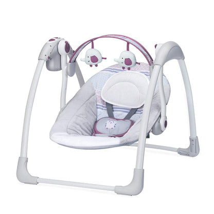 Mastela Deluxe Portable Swing || Fashion-Grey || Birth+ to 24months - Toys4All.in