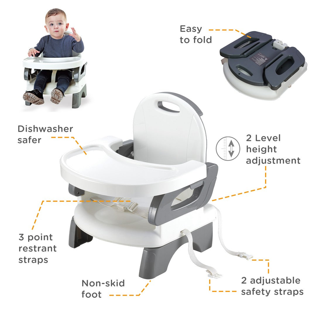 Mastela Folding Booster Seat || Fashion-Grey || 6months to 48months - Toys4All.in