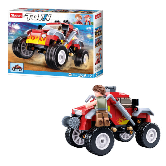 Playzu By Sluaban TOWN-Off-road Vehicle-Red  Building Blocks || 8years to 14years - Toys4All.in