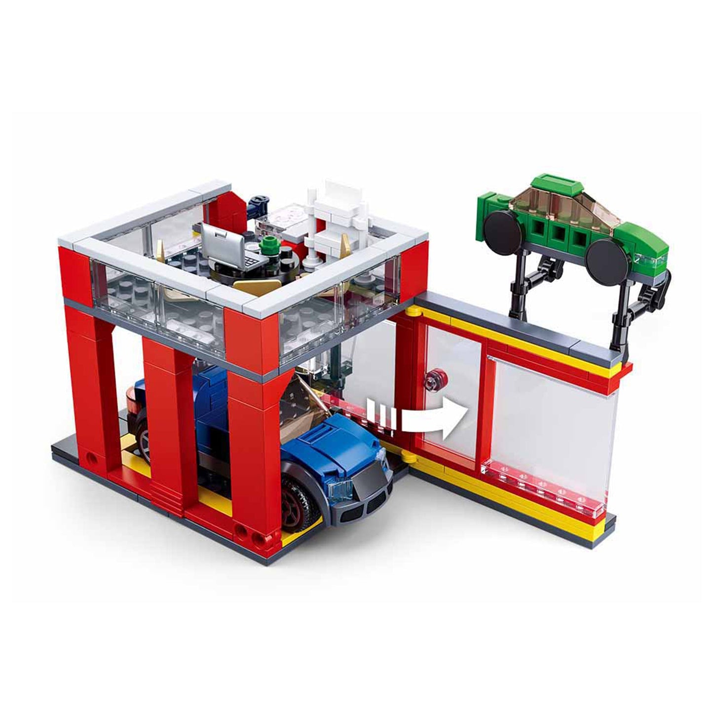 Playzu By Sluban Automobile Sales Service Shop Building Blocks Toys || 6years to 14years - Toys4All.in