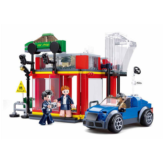 Playzu By Sluban Automobile Sales Service Shop Building Blocks Toys || 6years to 14years - Toys4All.in