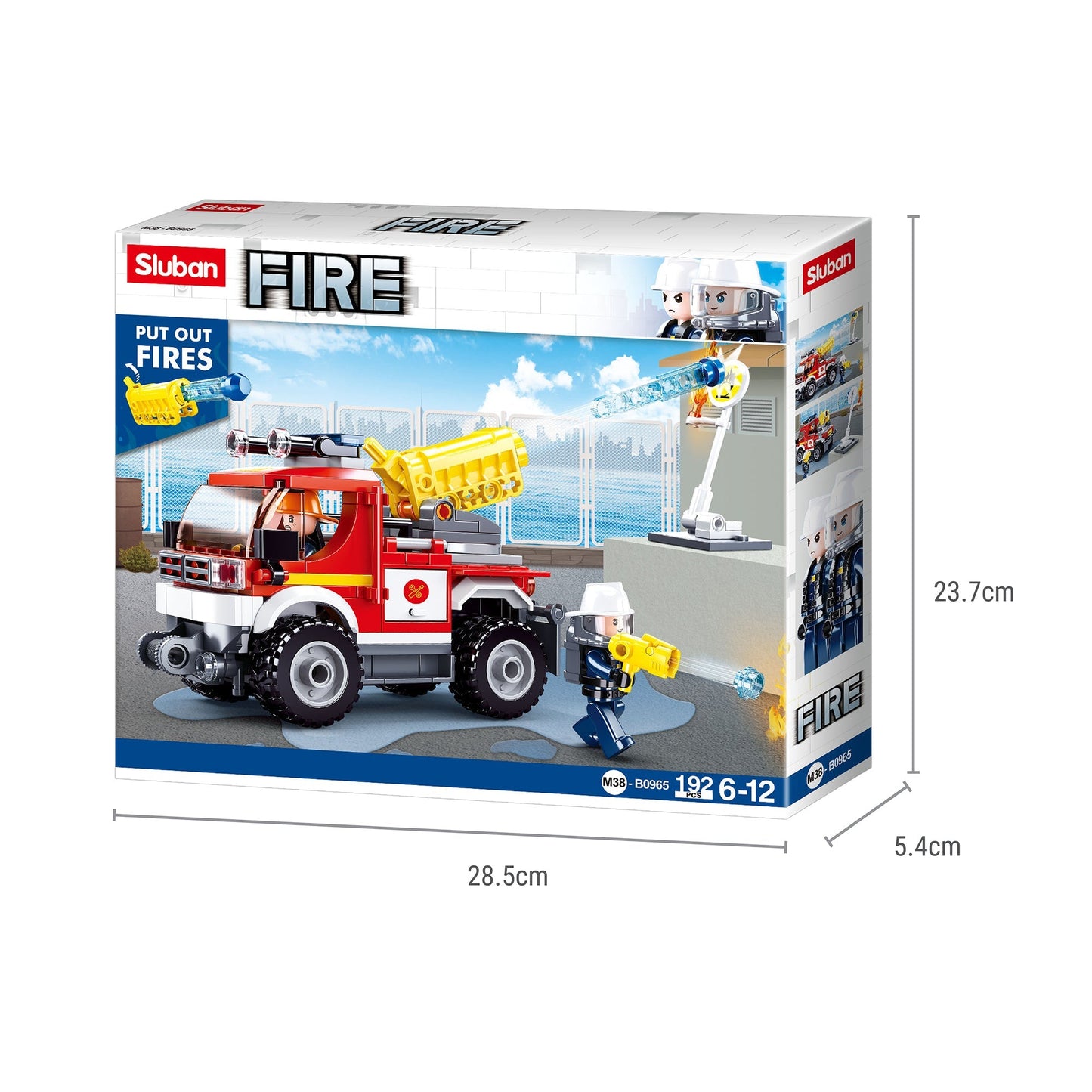 Playzu By Sluban Fire Engine Building Blocks Toys || 6years++ - Toys4All.in