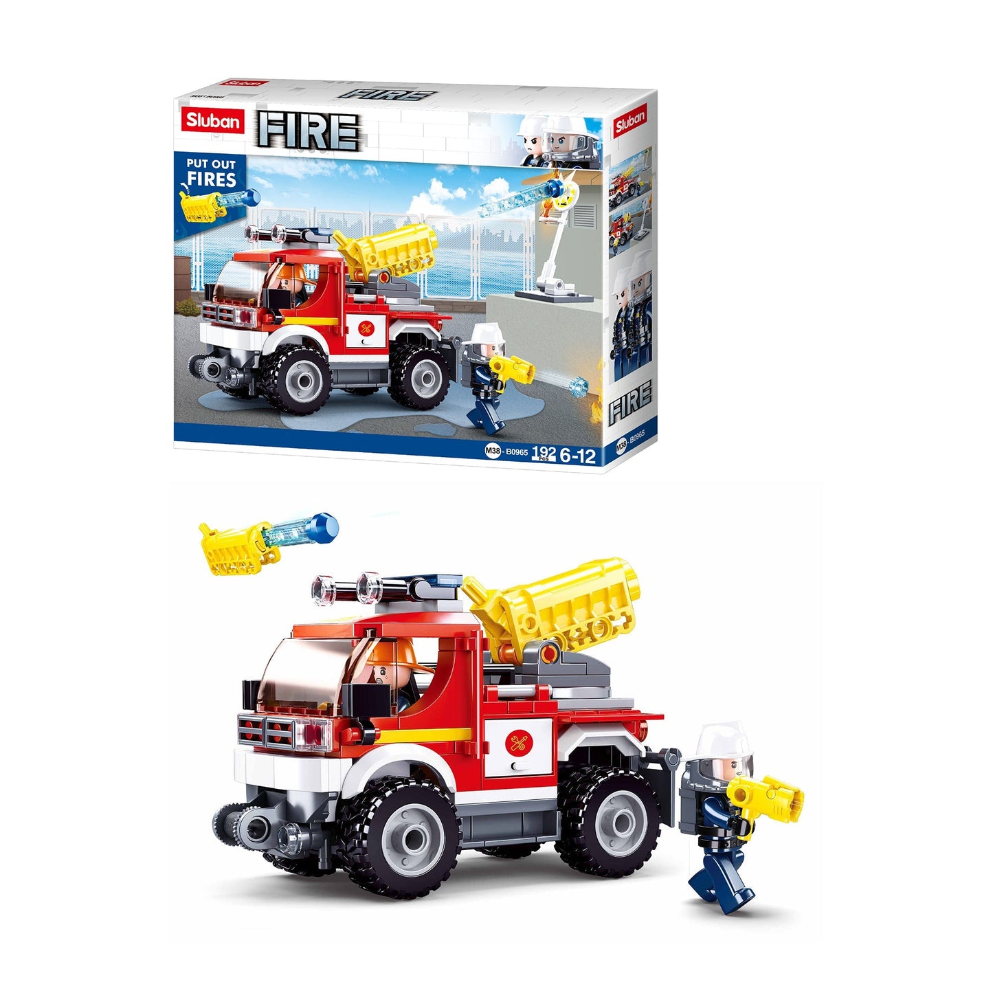 Playzu By Sluban Fire Engine Building Blocks Toys || 6years++ - Toys4All.in