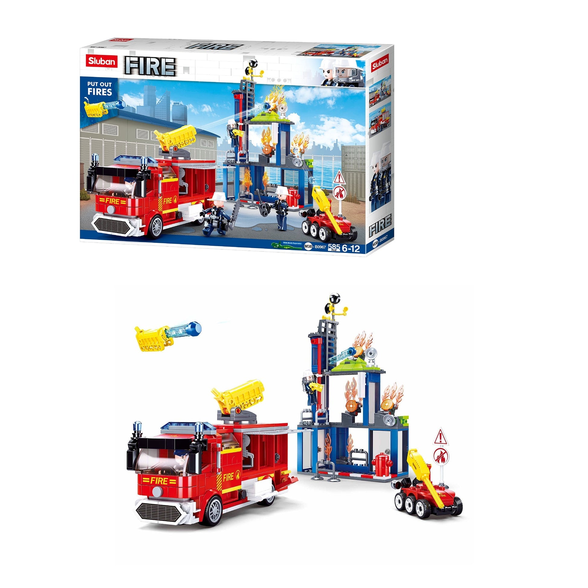 Playzu By Sluban Fire Fighting Training Center Building Blocks Toys || 6years++ - Toys4All.in