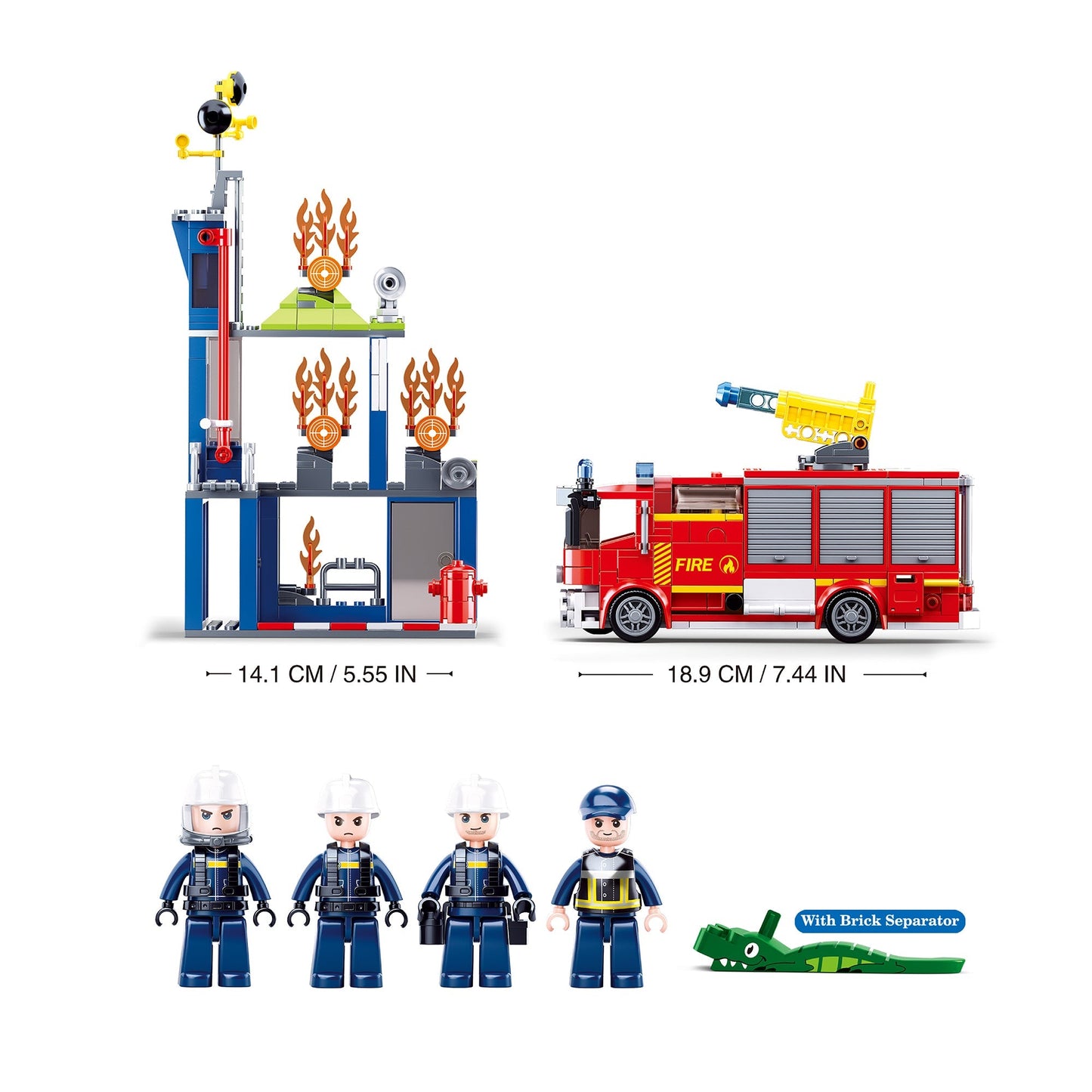 Playzu By Sluban Fire Fighting Training Center Building Blocks Toys || 6years++ - Toys4All.in