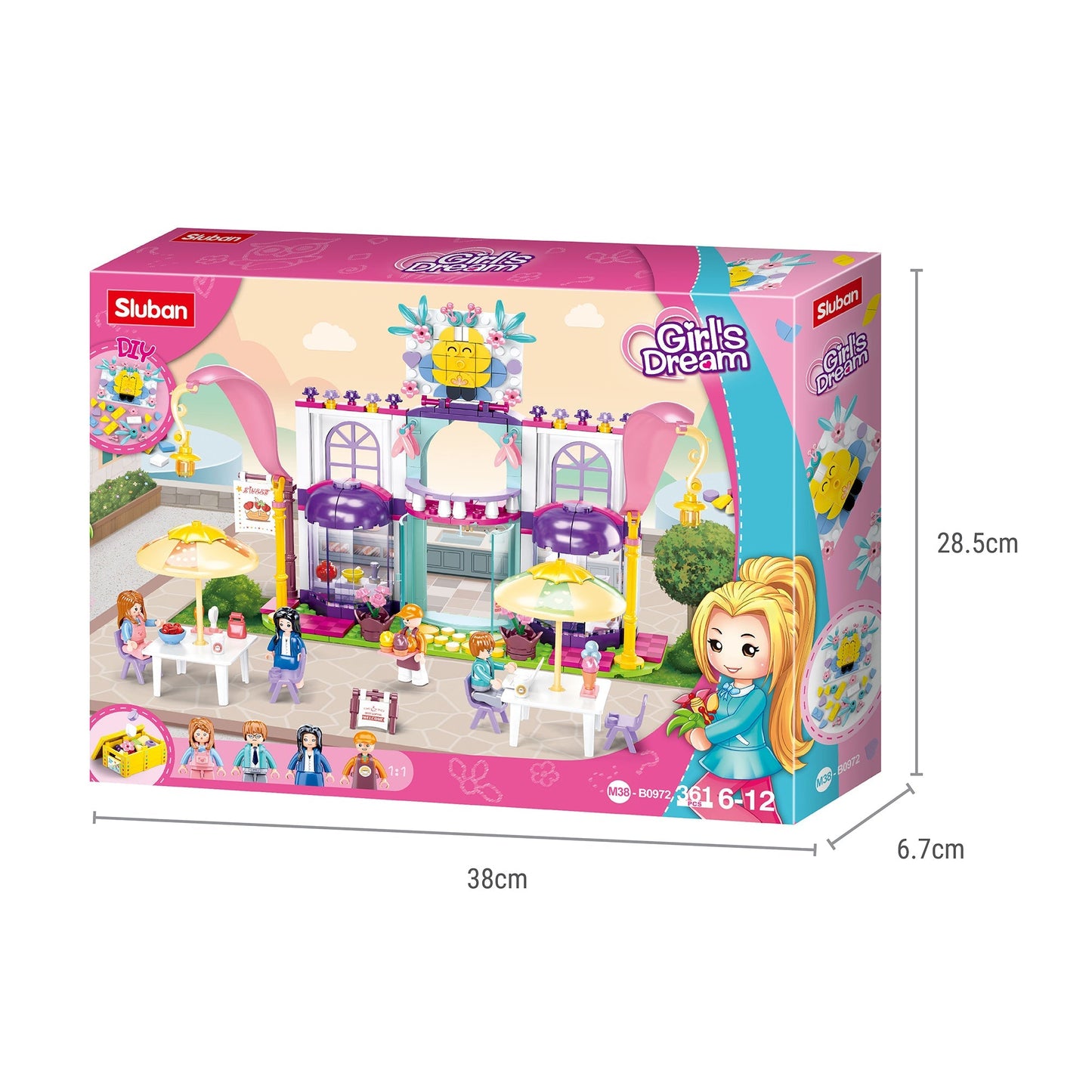 Playzu By Sluban Girls Dream Bar Building Toys || 6years++ - Toys4All.in