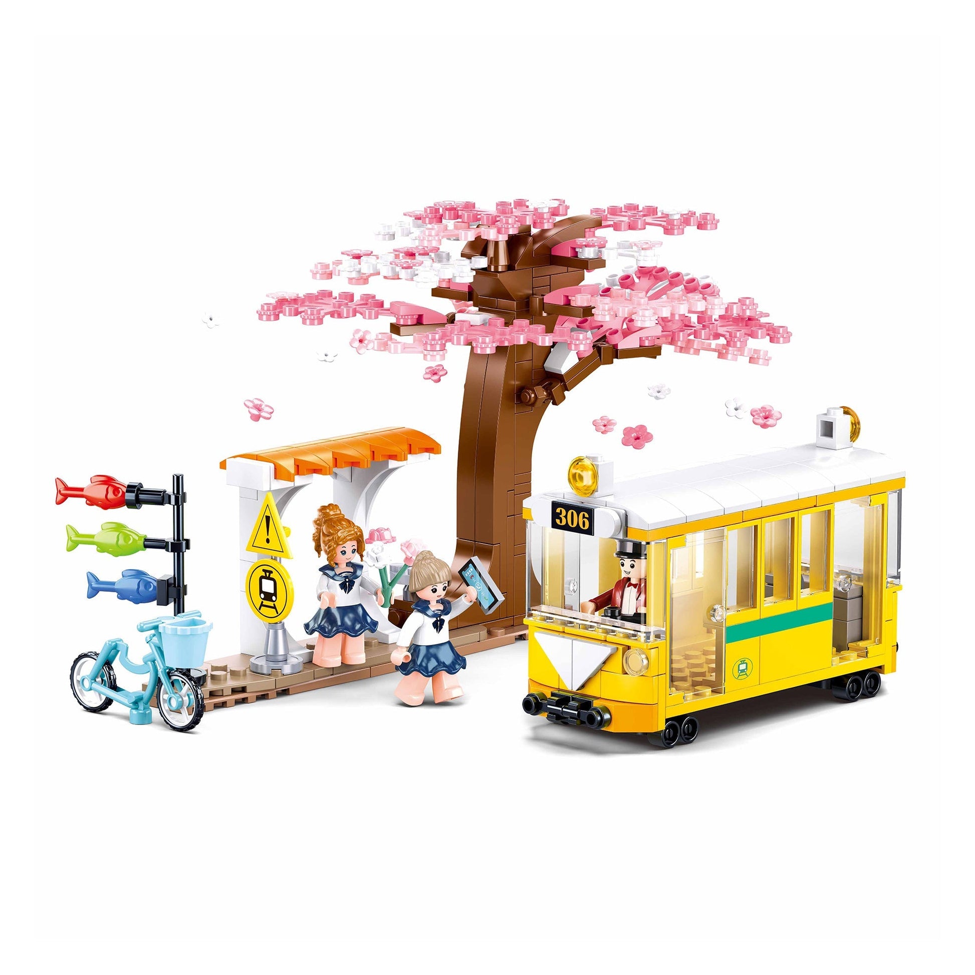 Playzu By Sluban Happy Diary Downtown Tram Building Blocks Toys || 6years++ - Toys4All.in