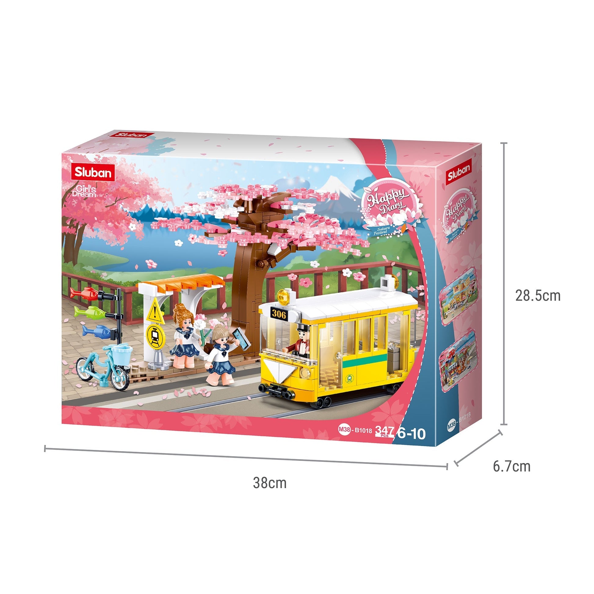 Playzu By Sluban Happy Diary Downtown Tram Building Blocks Toys || 6years++ - Toys4All.in