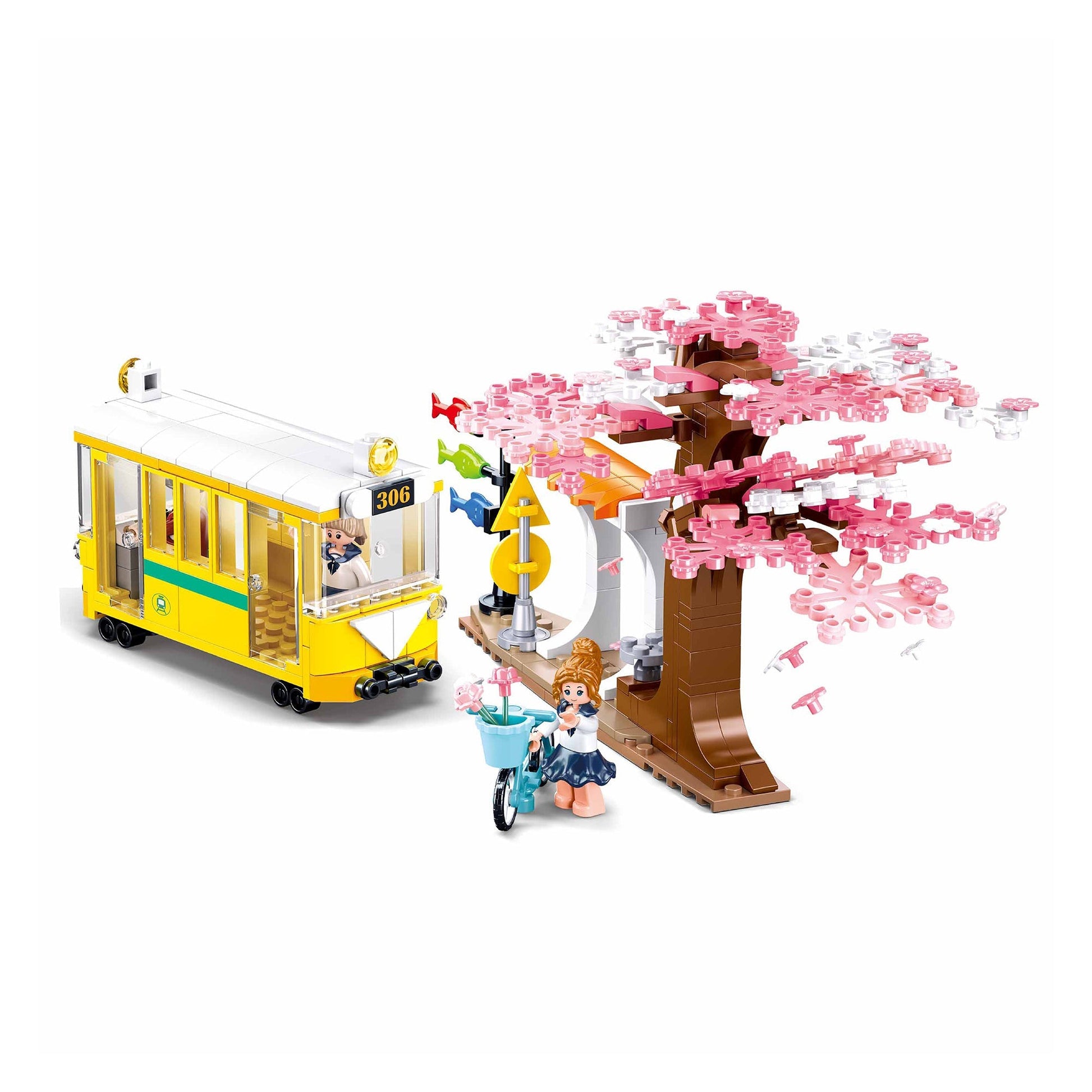 Playzu By Sluban Happy Diary Downtown Tram Building Blocks Toys || 6years++ - Toys4All.in