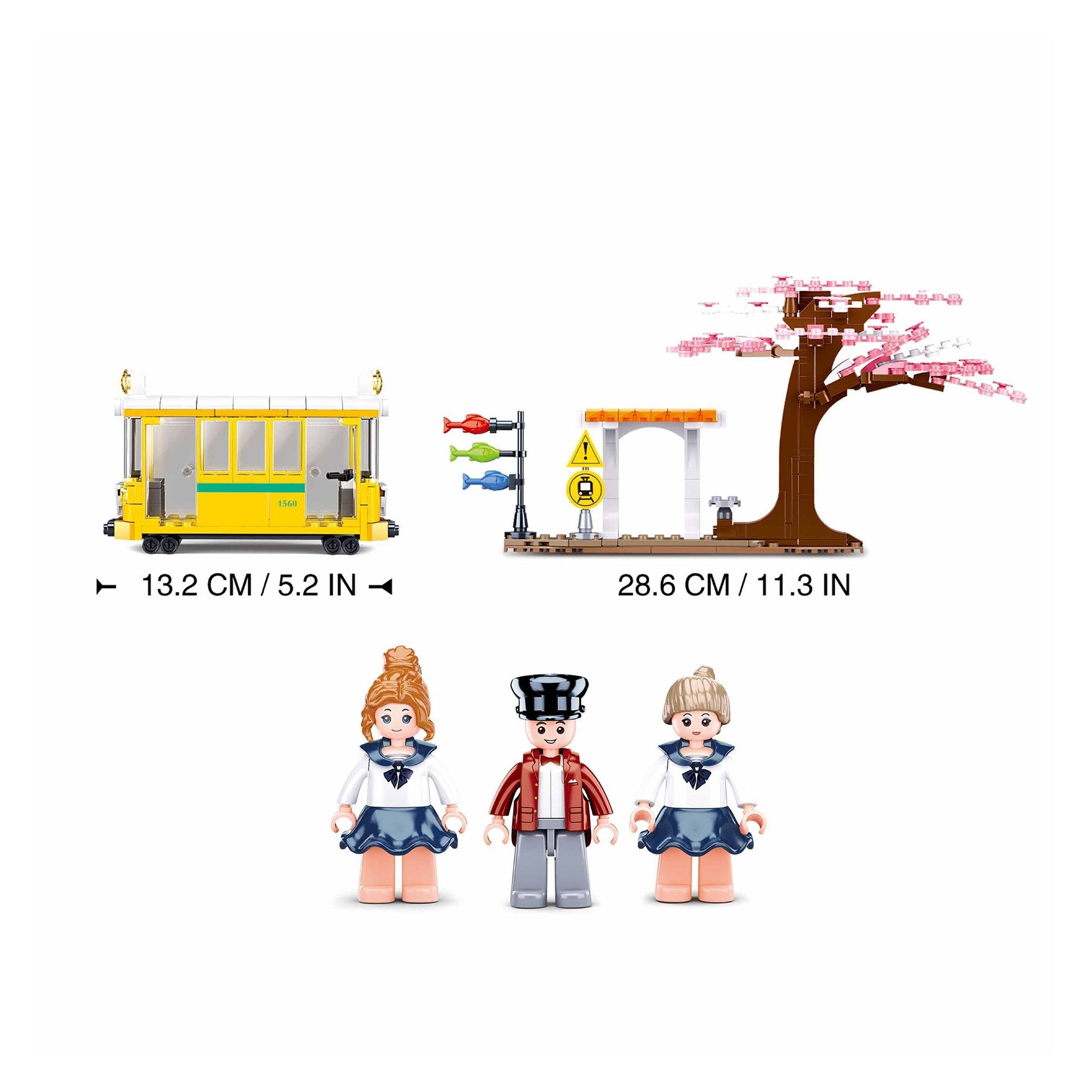 Playzu By Sluban Happy Diary Downtown Tram Building Blocks Toys || 6years++ - Toys4All.in