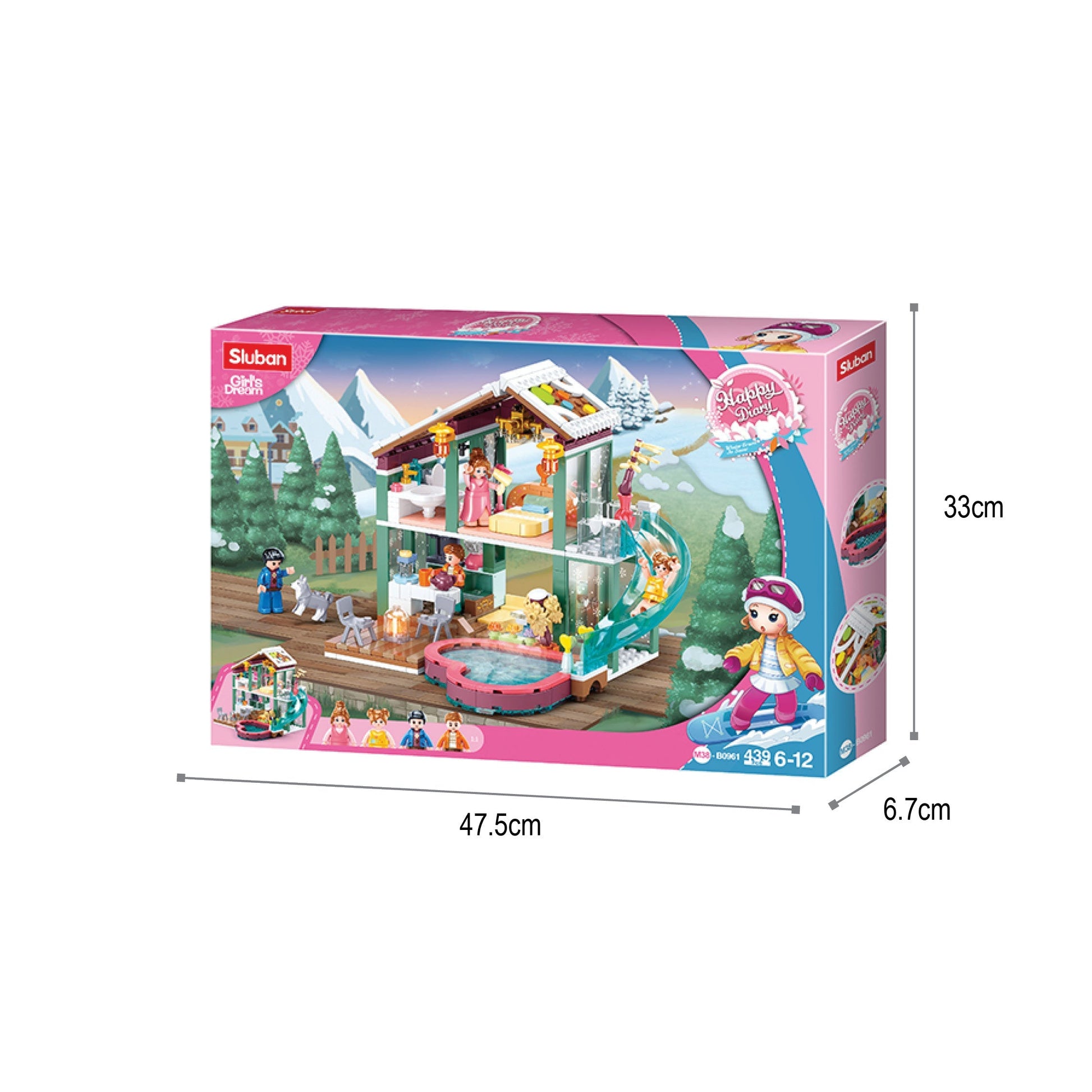 Playzu By Sluban Happy Diary-Resort Building Blocks Kit || 10years to 16years - Toys4All.in