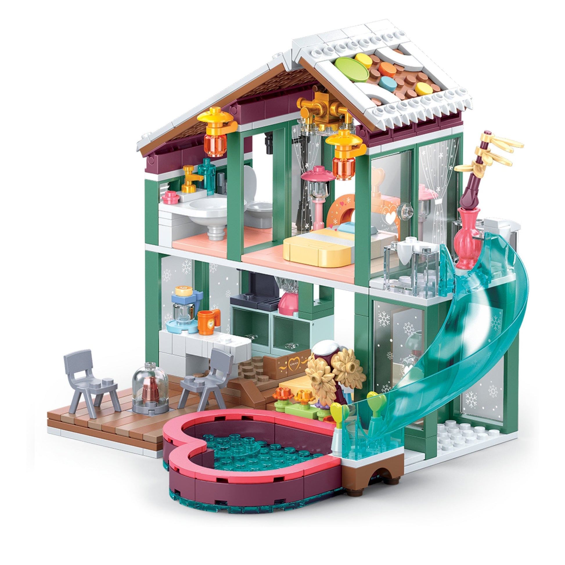 Playzu By Sluban Happy Diary-Resort Building Blocks Kit || 10years to 16years - Toys4All.in