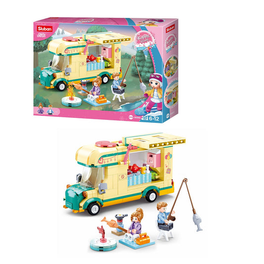 Playzu By Sluban Happy Diary (Winter Travel In Snow)-Caravanning || 6years++ - Toys4All.in