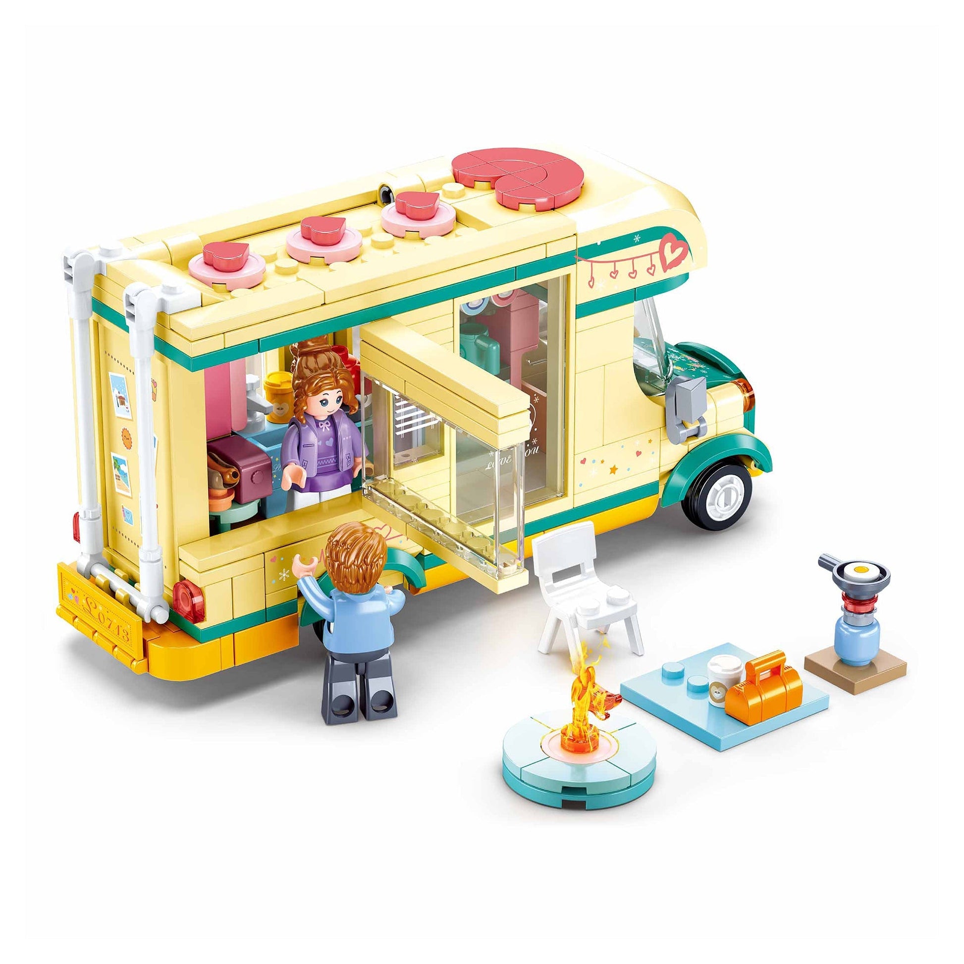 Playzu By Sluban Happy Diary (Winter Travel In Snow)-Caravanning || 6years++ - Toys4All.in