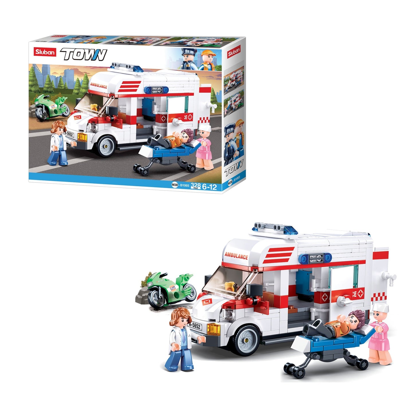 Playzu By Sluban Large Size Ambulance Building Blocks Toys || 6years to 12years - Toys4All.in