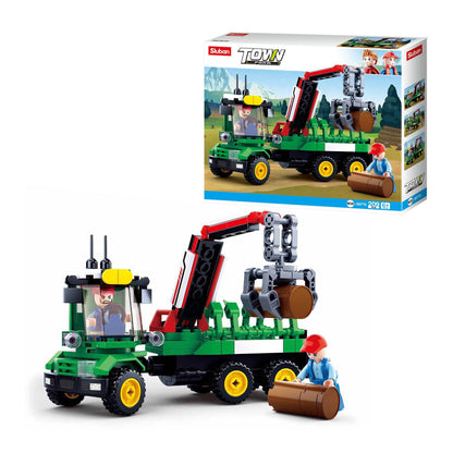 Playzu By Sluban Log Trailer Building Blocks Toys || 6years to 14years - Toys4All.in