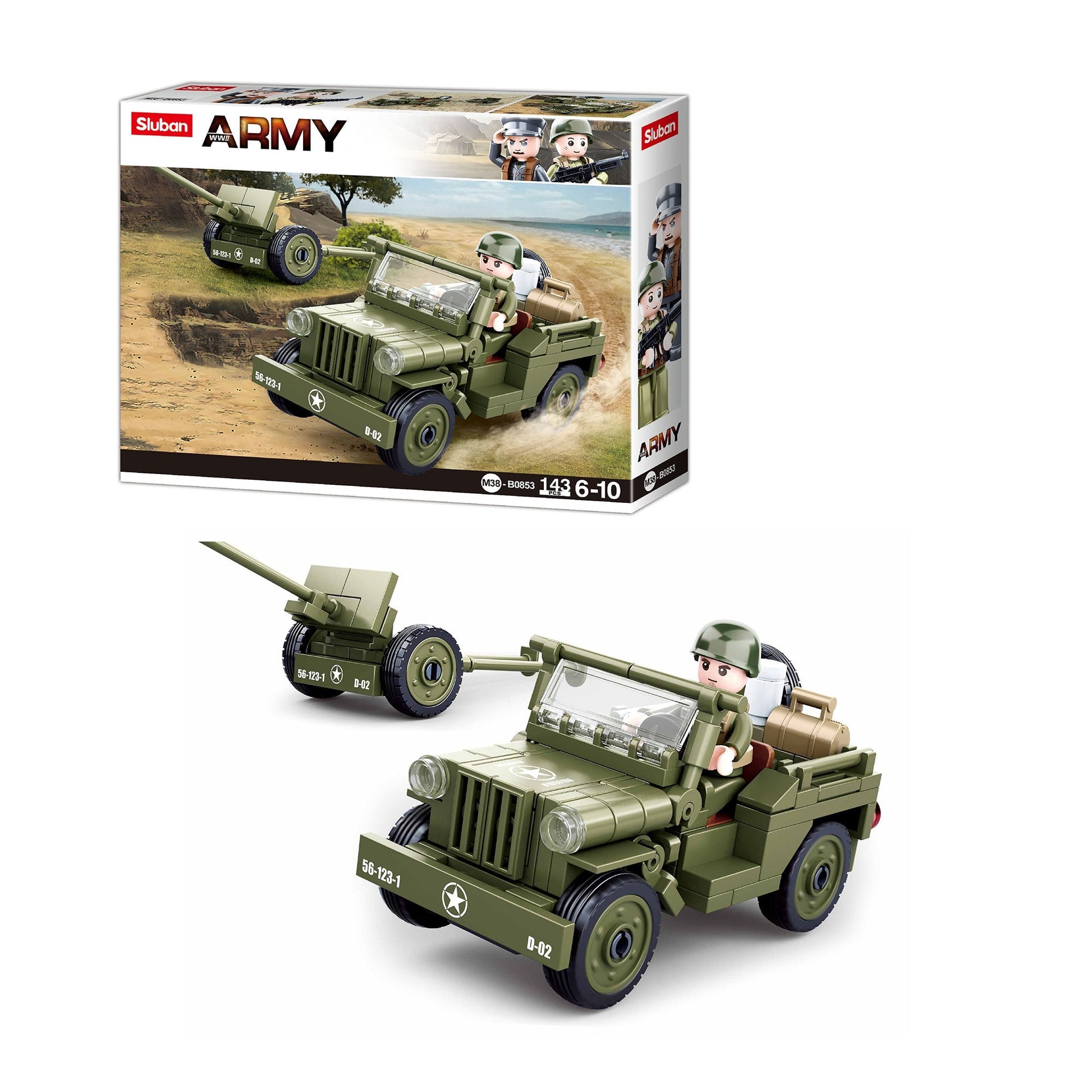 Playzu By Sluban WWII-WILLYS JEEP || 6years++ - Toys4All.in