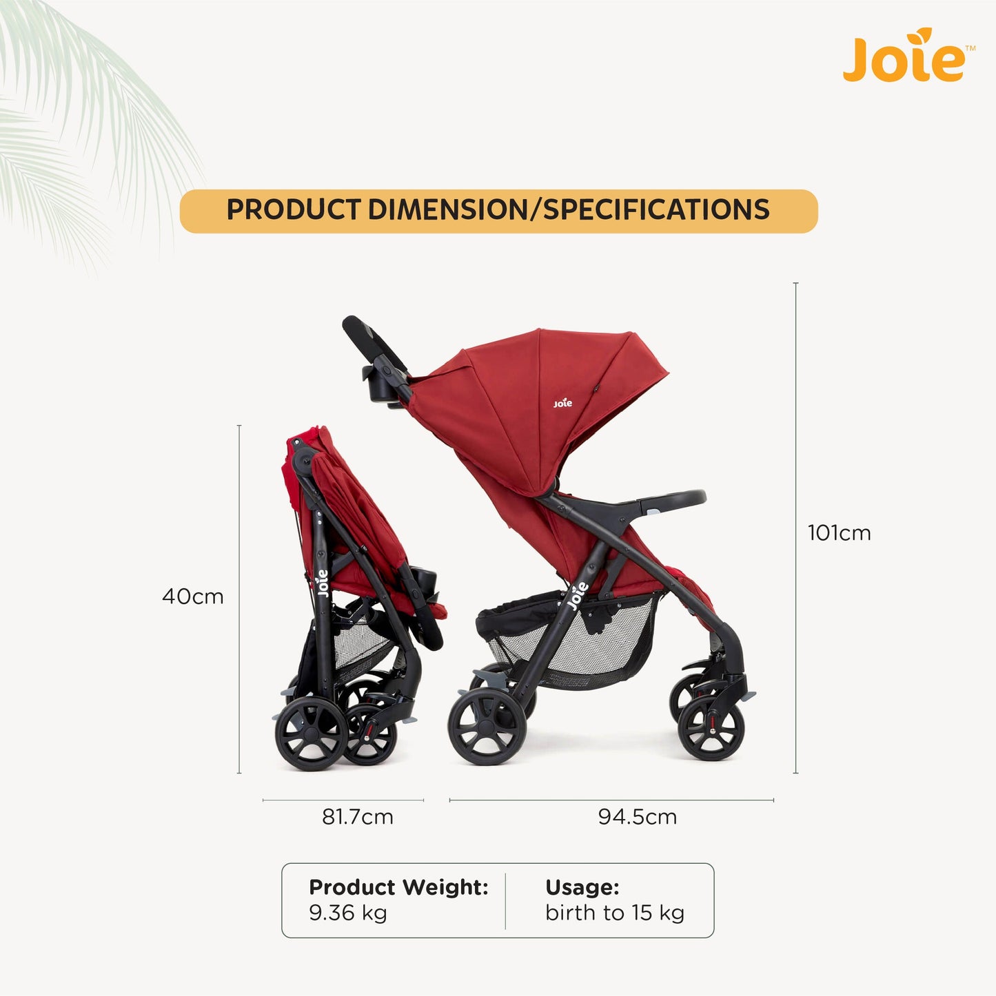 Joie Stroller Muze Lx (Birth to 36 Months)