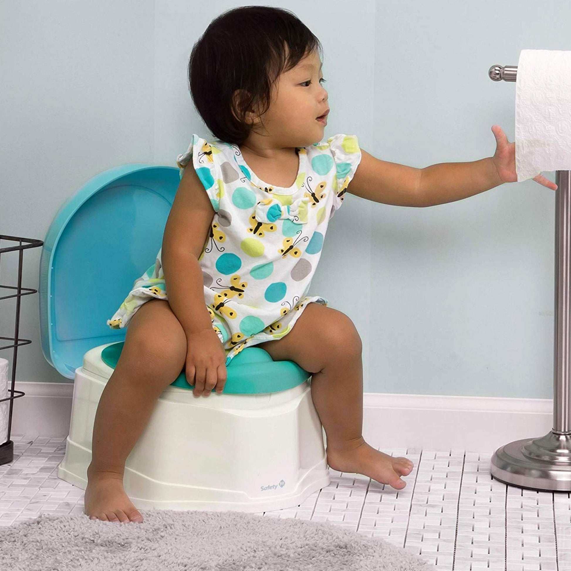 Safety 1st Clean Comfort 3in1 Potty Blue & White 18M to 36M - Toys4All.in