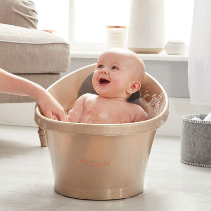 Shnuggle Baby Bath With Plug Bath Tub  Gold Birth+ To 18M - Toys4All.in