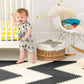 Skip Hop Black & Cream Color Playspot Geo Foam Tiles || Birth+ to 24months || Distress Box - Toys4All.in