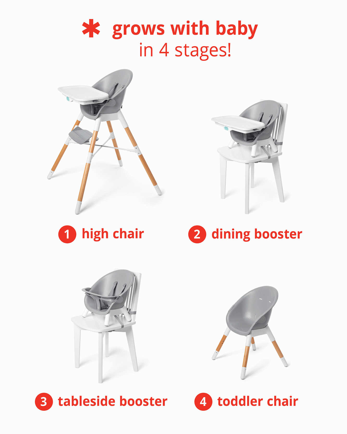 Skip Hop EON 4-in-1 High Chair || 6months to 36months - Toys4All.in