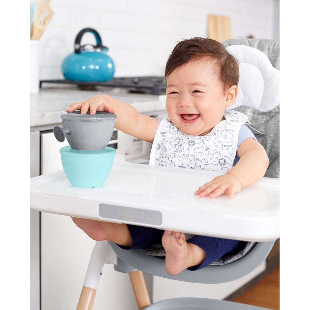 Skip Hop Easy Grab Teal & Grey Bowls || 3months to 36months - Toys4All.in