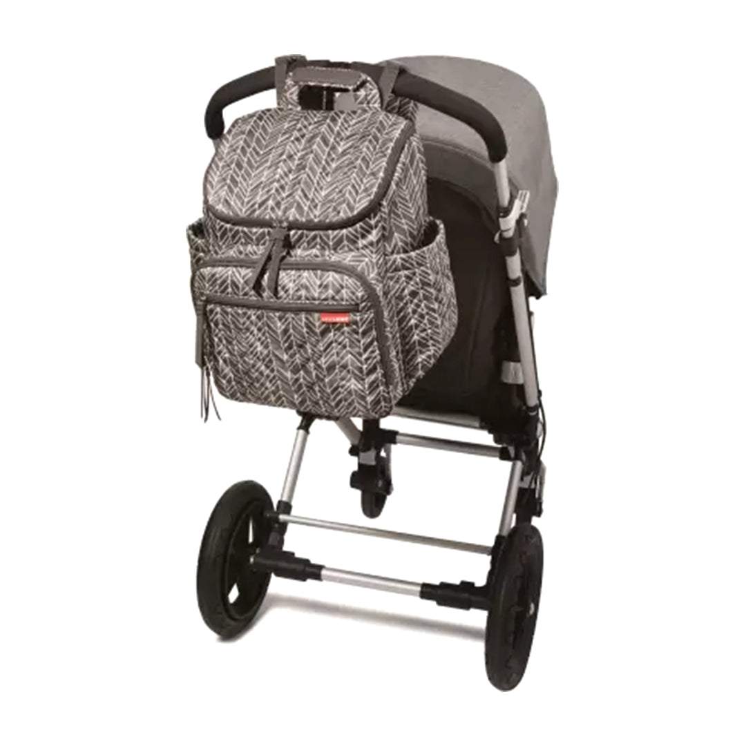 Skip Hop Grey Feather Forma Backpack Diaper Bag || Birth+ to 24months - Toys4All.in