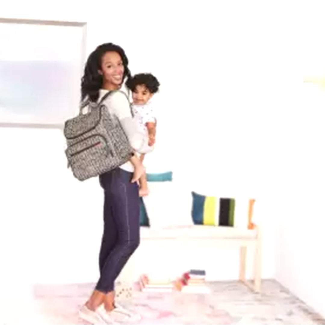 Skip Hop Grey Feather Forma Backpack Diaper Bag || Birth+ to 24months - Toys4All.in
